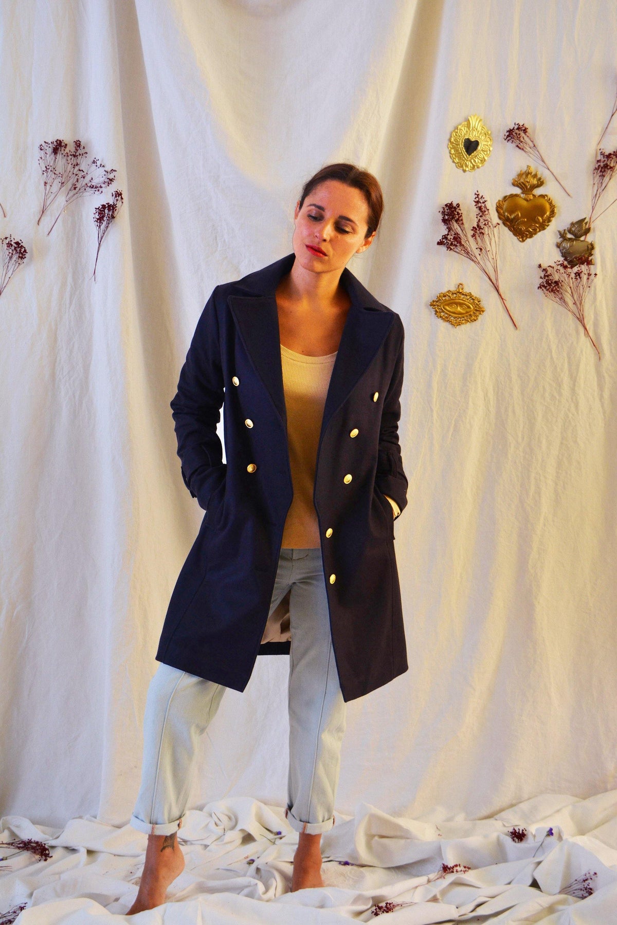 Manteau/Trench TSAR Patron de couture Pochette - L'atelier de Gaspard et Léonie