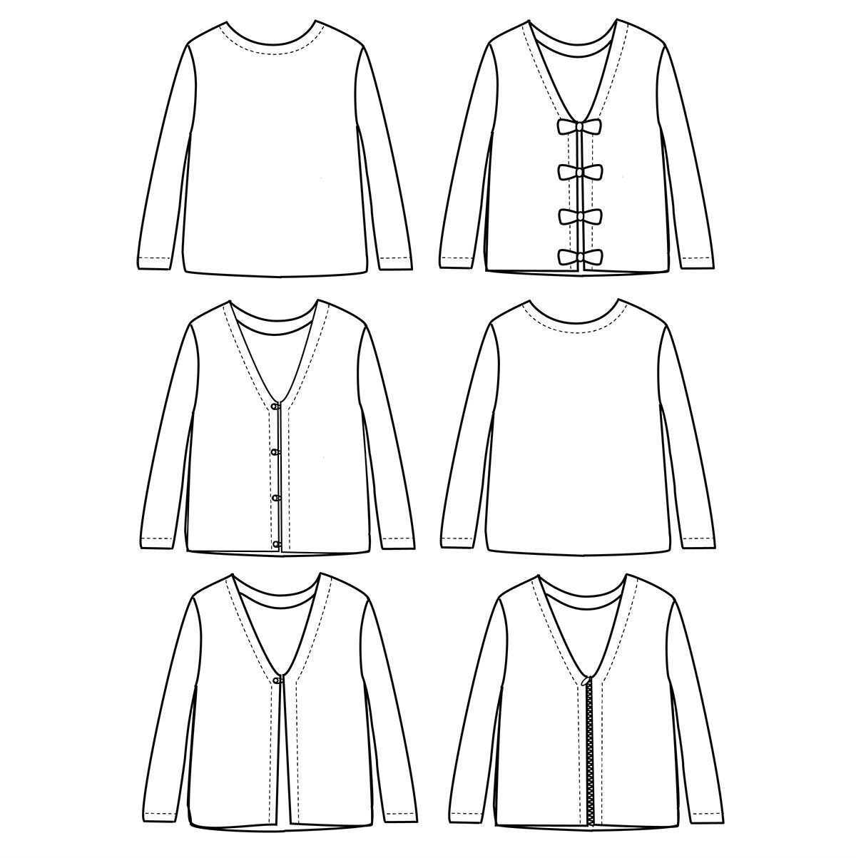 MASHA Mum Gilet-Cardigan-Sweat patron de couture pochette - L'atelier de Gaspard et Léonie
