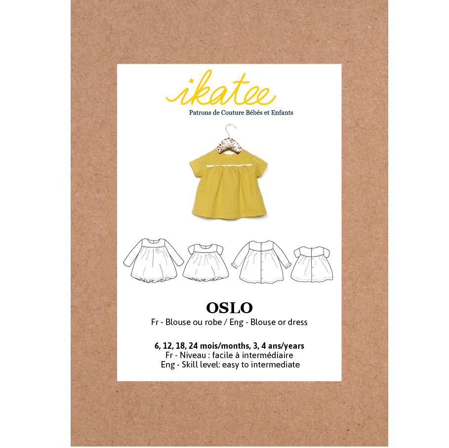 OSLO Blouse/Robe patron de couture pochette Patron de couture Ikatee | Gaspard et Léonie Tissus Mercerie Toulouse