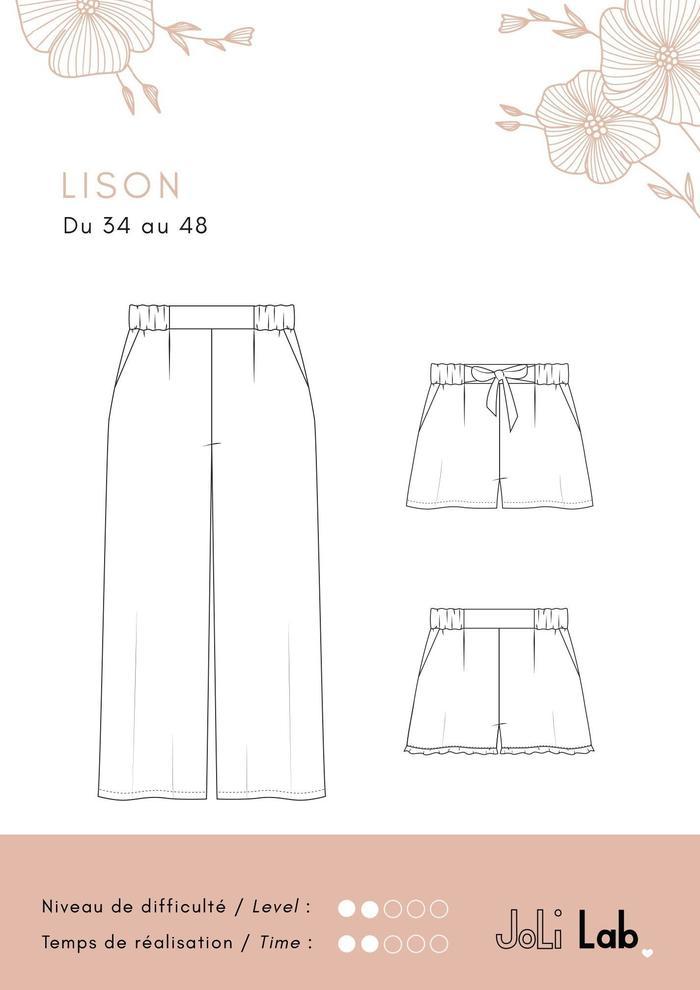 Pantalon / Short LISON - Patron de couture pochette Patron de couture JOLI LAB | Gaspard et Léonie Tissus Mercerie Toulouse