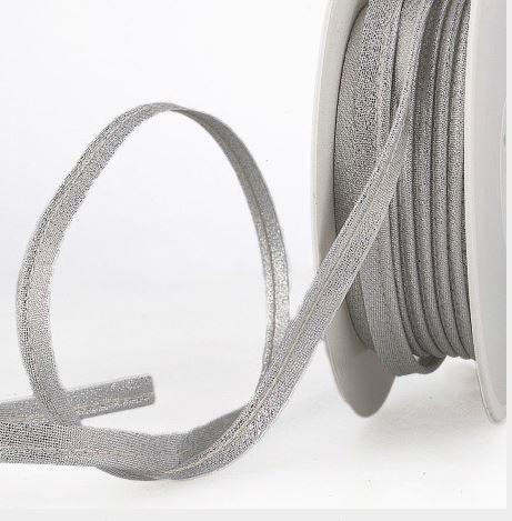 Passepoil Lamé argenté 10mm Col:002 (Vendu x10cm) - L'atelier de Gaspard et Léonie