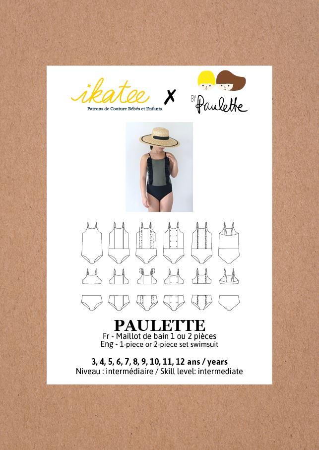 PAULETTE Enfant Maillot de bain Patron de couture pochette - L'atelier de Gaspard et Léonie