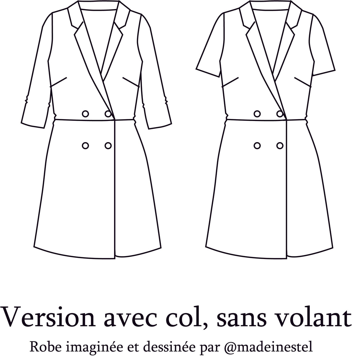 Robe ESTELLE Patron de couture Pochette - CLEMATISSE PATTERN Patron de couture CLEMATISSE PATTERN | Gaspard et Léonie Tissus en ligne et Mercerie à Toulouse