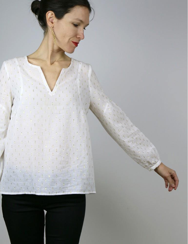 Robe ou Blouse Petites Choses SCAMMIT Patron de couture pochette - L'atelier de Gaspard et Léonie