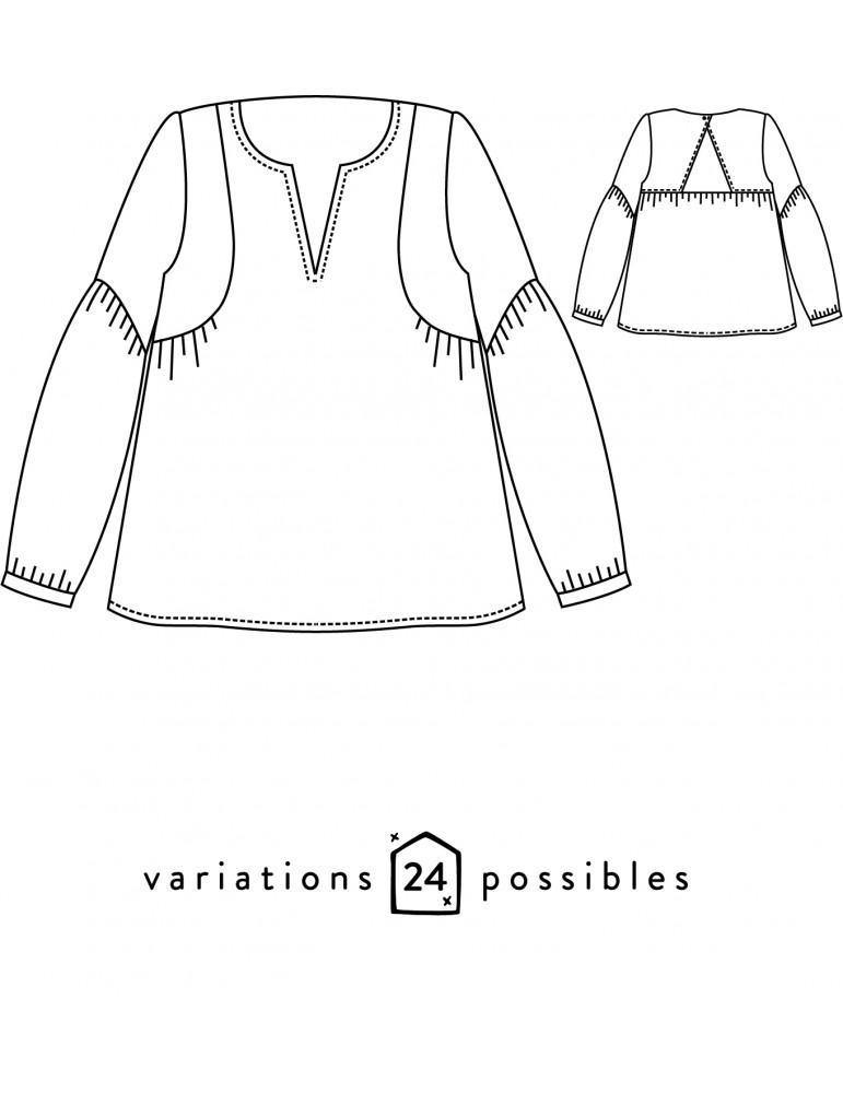Robe ou Blouse Petites Choses SCAMMIT Patron de couture pochette - L'atelier de Gaspard et Léonie