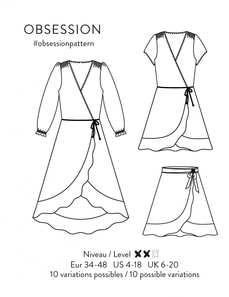 Robe ou Jupe femme OBSESSION Patron de couture pochette - Atelier SCÄMMIT Patron de couture ATELIER SCÄMMIT | Gaspard et Léonie Tissus en ligne et Mercerie à Toulouse