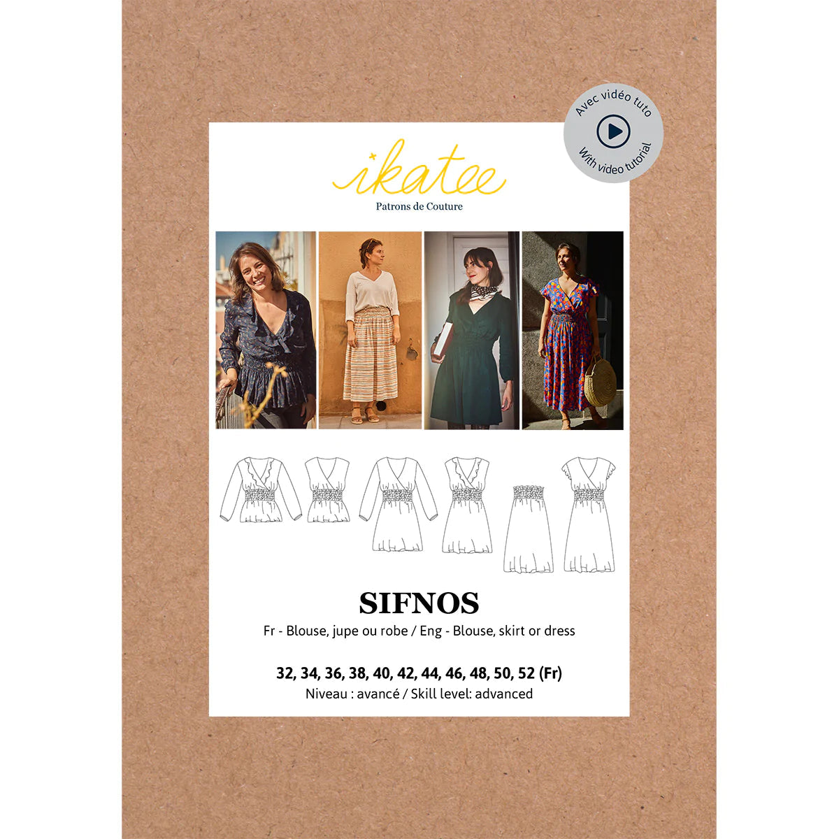 Robe SIFNOS - patron de couture pochette - IKATEE Patron de couture Ikatee | Gaspard et Léonie Tissus en ligne et Mercerie à Toulouse
