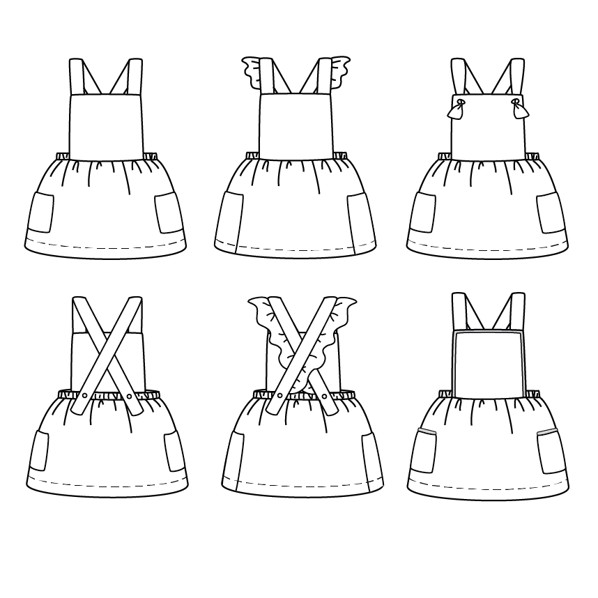 Robe tablier MILANO KIDS patron de couture pochette IKATEE Patron de couture Ikatee | Gaspard et Léonie Tissus en ligne et Mercerie à Toulouse