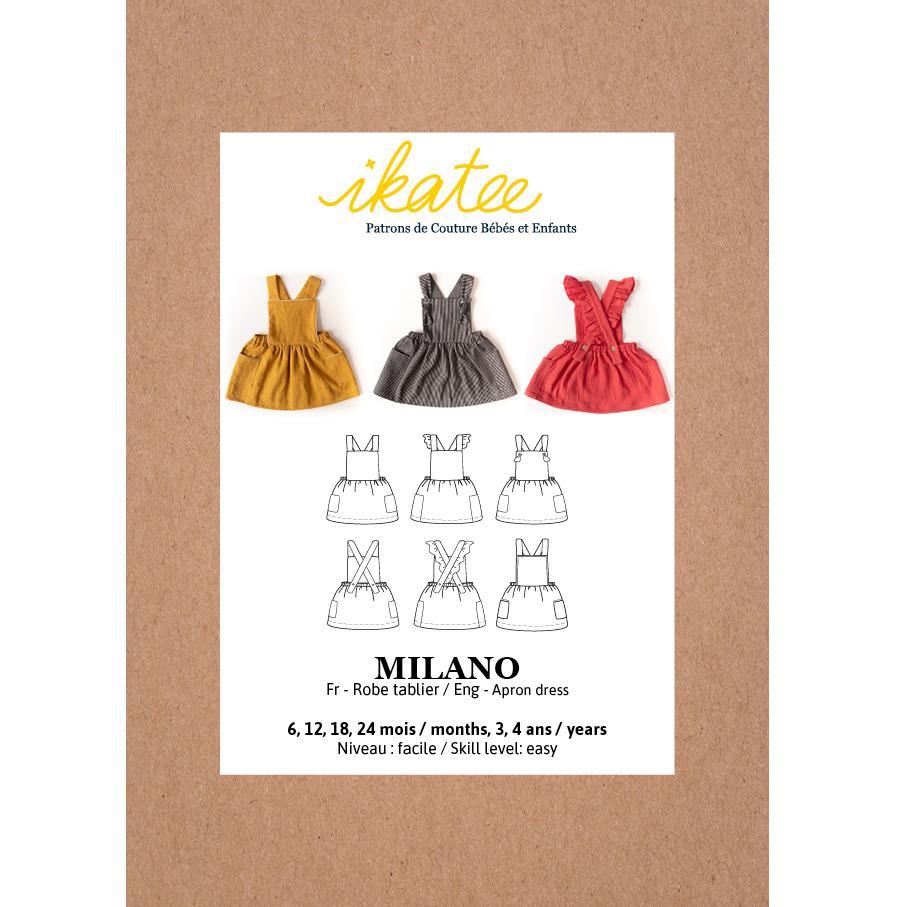 Robe tablier MILANO patron de couture pochette IKATEE Patron de couture Ikatee | Gaspard et Léonie Tissus en ligne et Mercerie à Toulouse