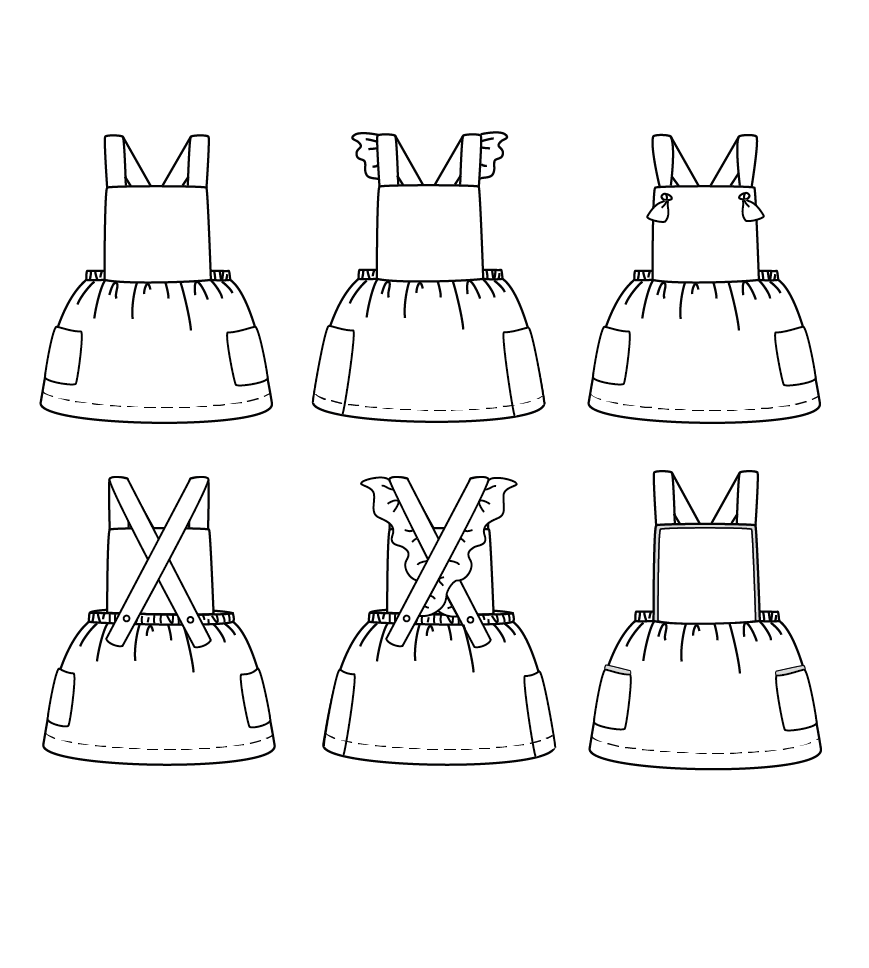 Robe tablier MILANO patron de couture pochette IKATEE Patron de couture Ikatee | Gaspard et Léonie Tissus en ligne et Mercerie à Toulouse