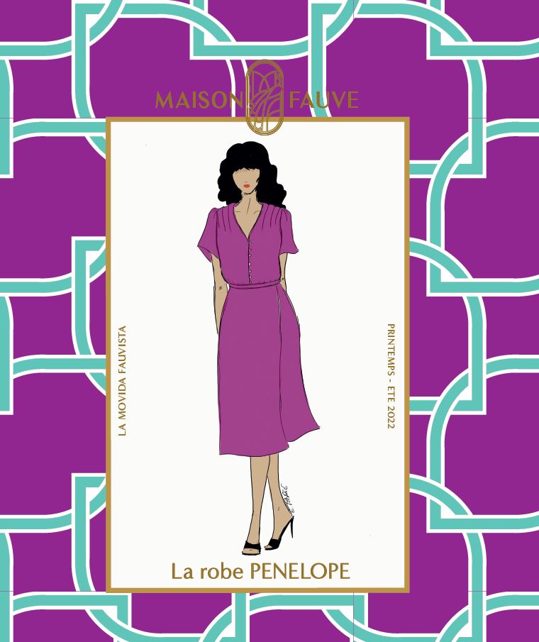 Robe / Top PENELOPE patron de couture pochette - MAISON FAUVE Patron de couture MAISON FAUVE | Gaspard et Léonie Tissus en ligne et Mercerie à Toulouse