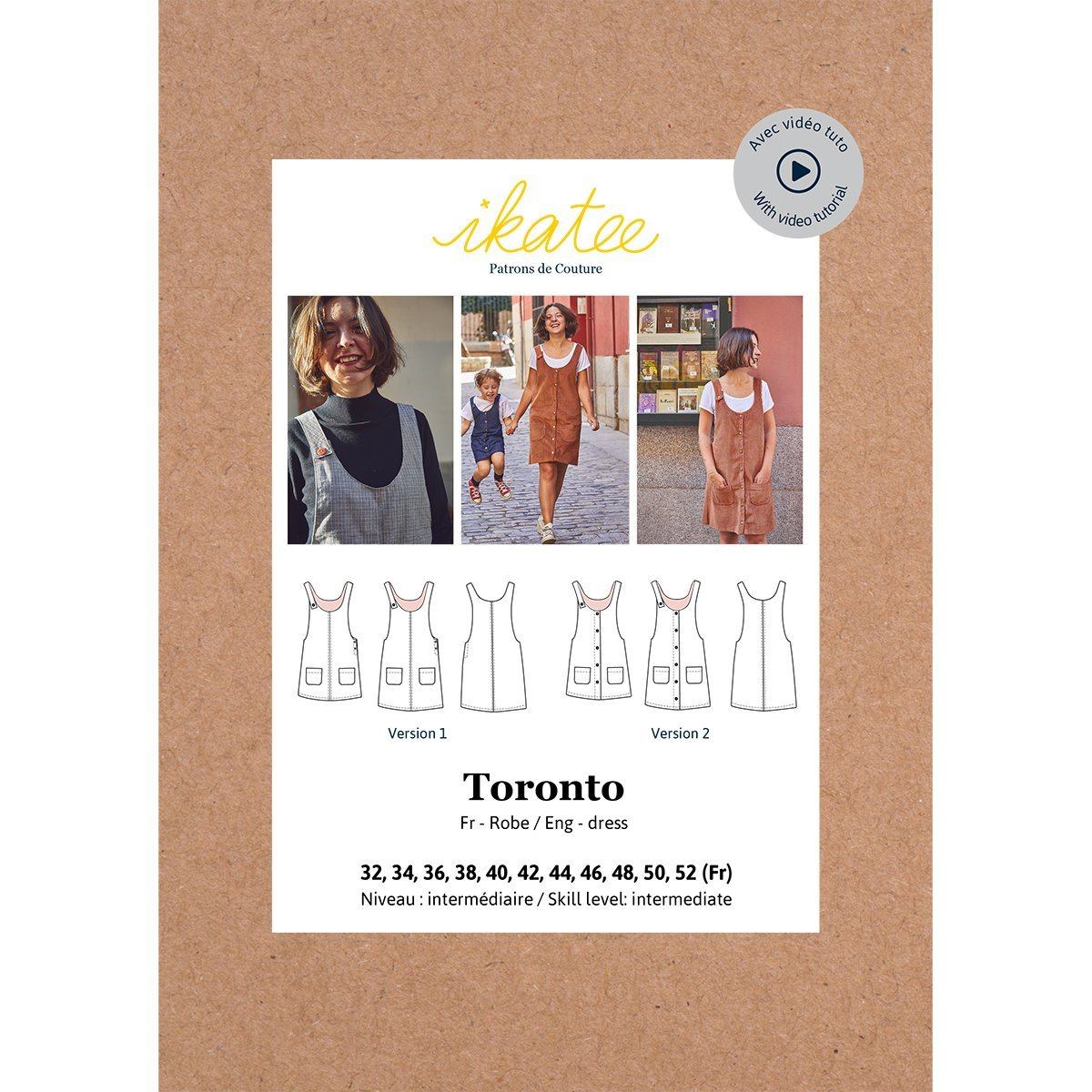 Robe TORONTO patron de couture pochette - IKATEE Patron de couture Ikatee | Gaspard et Léonie Tissus en ligne et Mercerie à Toulouse