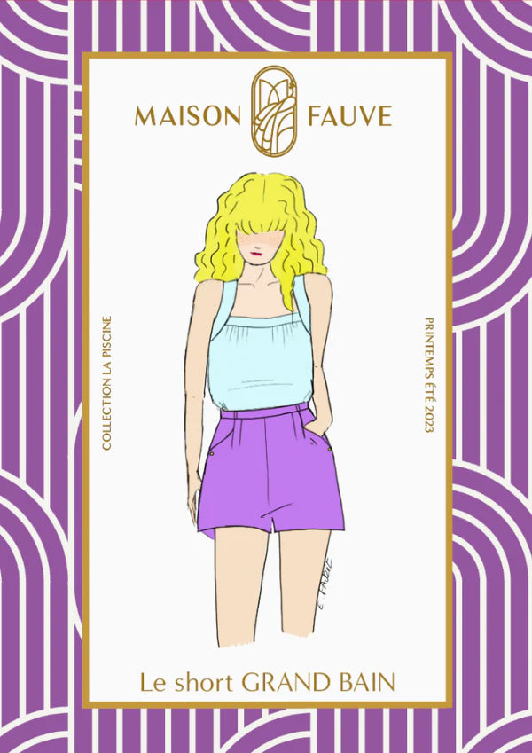 Short GRAND BAIN Patron de couture Pochette - MAISON FAUVE Patron de couture MAISON FAUVE | Gaspard et Léonie Tissus en ligne et Mercerie à Toulouse