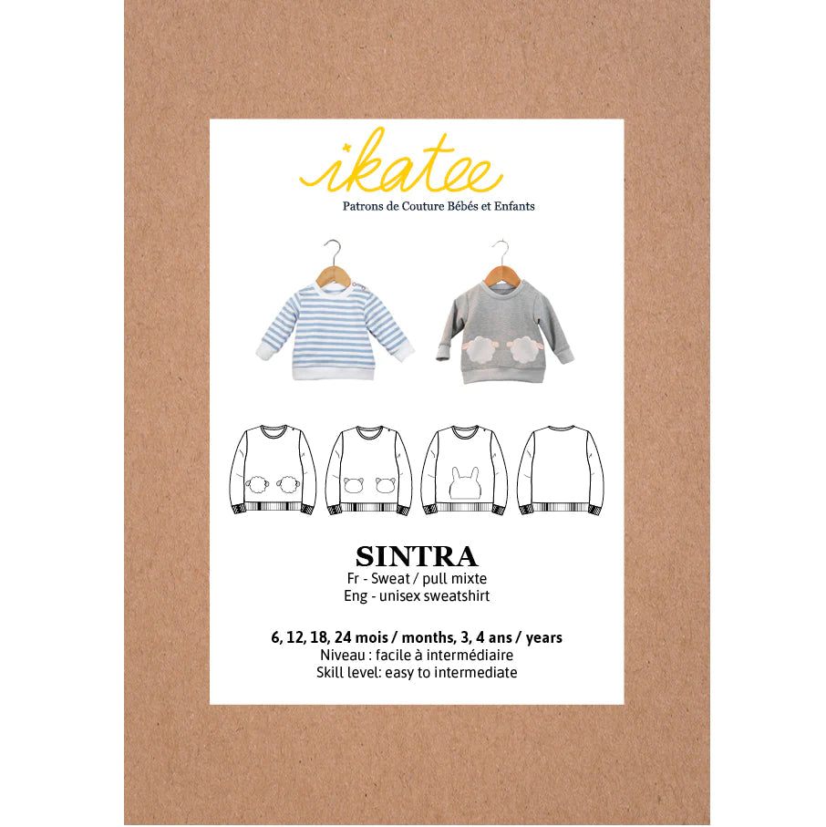 Sweat SINTRA - patron de couture pochette - IKATEE Patron de couture Ikatee | Gaspard et Léonie Tissus en ligne et Mercerie à Toulouse