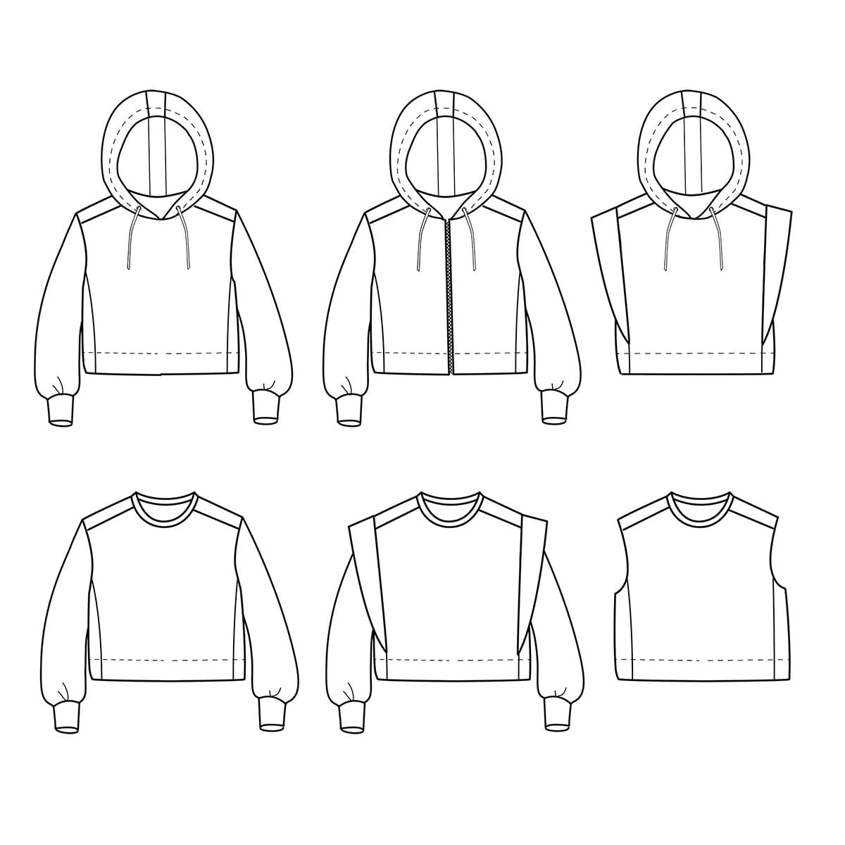 Sweatshirt VANCOUVER KIDS - patron de couture pochette - IKATEE Patron de couture Ikatee | Gaspard et Léonie Tissus en ligne et Mercerie à Toulouse