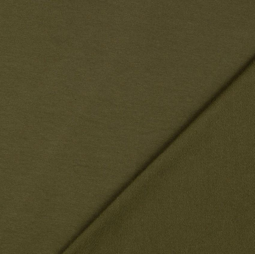 Tissu French Terry Uni - Vert kaki (Vendu x10cm) Tissus Sélection Gaspard & Léonie | Gaspard et Léonie Tissus en ligne et Mercerie à Toulouse