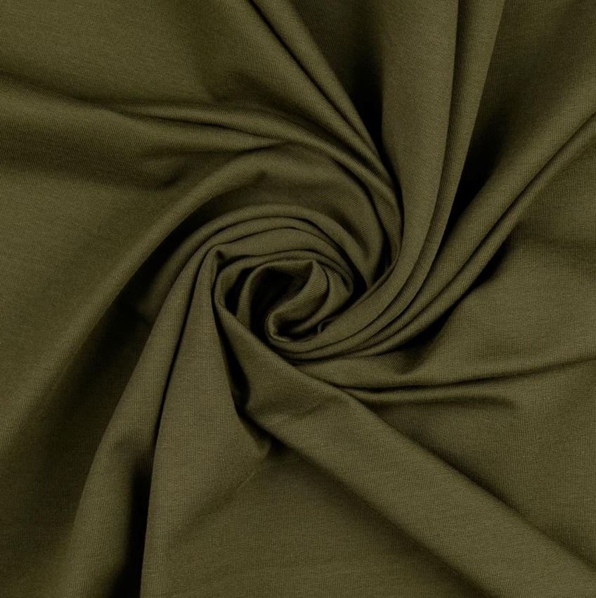 Tissu French Terry Uni - Vert kaki (Vendu x10cm) Tissus Sélection Gaspard & Léonie | Gaspard et Léonie Tissus en ligne et Mercerie à Toulouse
