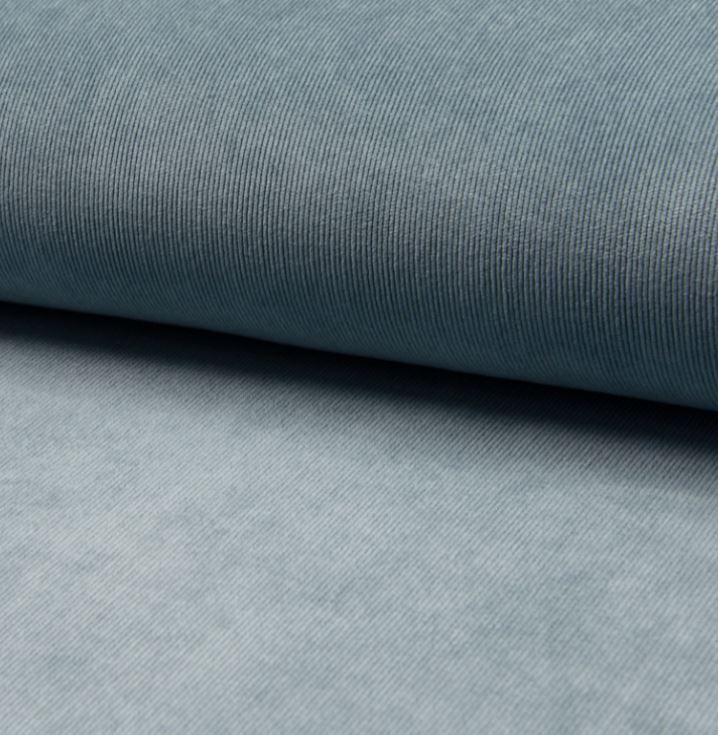 Tissu Velours milleraies Bleu (vendu x10cm) - L'atelier de Gaspard et Léonie