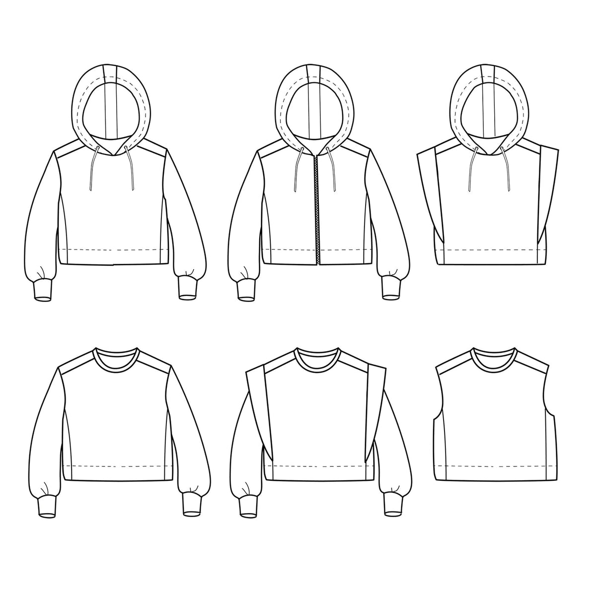 VANCOUVER Sweat Patron de couture pochette - IKATEE Patron de couture Ikatee | Gaspard et Léonie Tissus en ligne et Mercerie à Toulouse