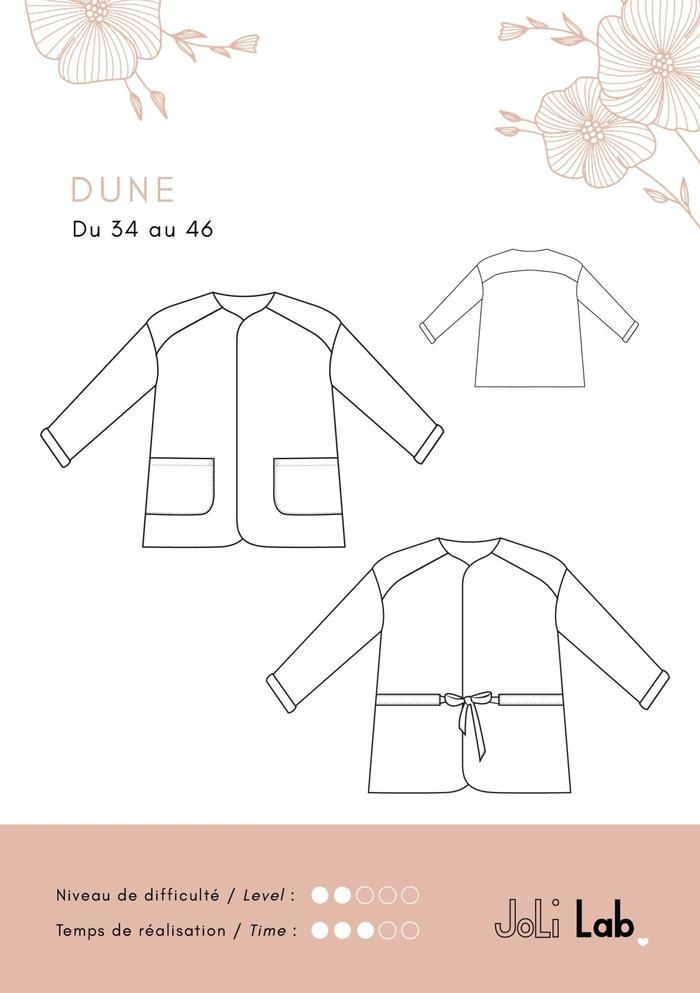 Veste DUNE - Patron de couture pochette Patron de couture JOLI LAB | Gaspard et Léonie Tissus Mercerie Toulouse