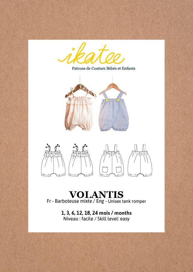 VOLANTIS Barboteuse patron de couture pochette Patron de couture Ikatee | Gaspard et Léonie Tissus Mercerie Toulouse